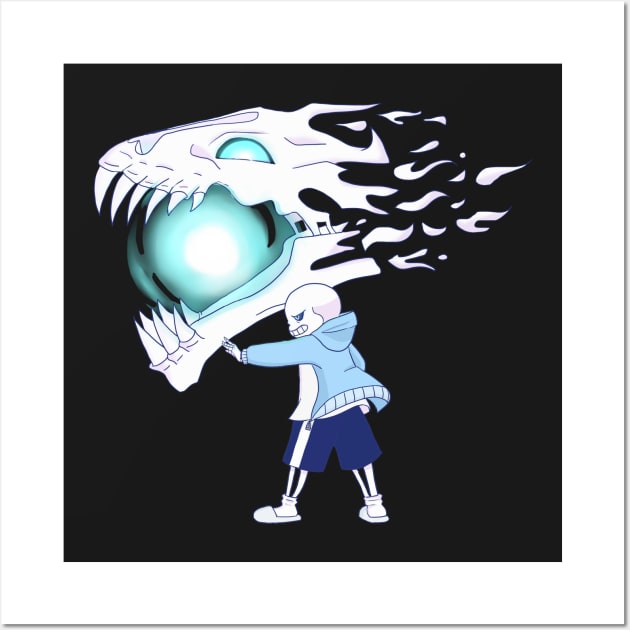 Undertale - Sans and Gasterblaster Wall Art by theruins